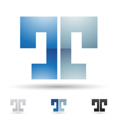 Abstract icon for letter T