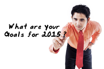 Businessman ask the goals in 2015