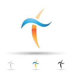 Abstract icon for letter T