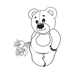 Bear. Vector illustration.