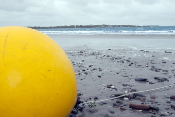 large yellow buoy