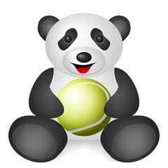 Fototapeta premium panda tennis ball