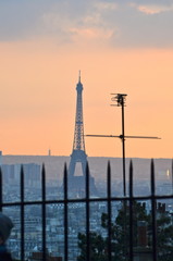 View of the Tour Eiffel from Montmartre, Paris