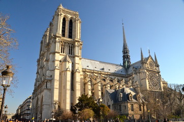 Obraz premium The Notre Dame cathedral of Paris, France