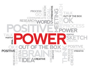 Power Word cloud:Words relating and associated with power
