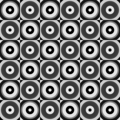 Abstract retro circles seamless pattern.