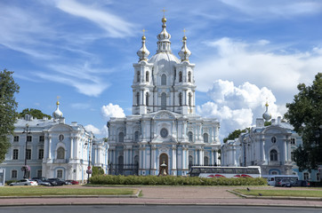 Fototapeta na wymiar Smolny Cathedral, St. Petersburg
