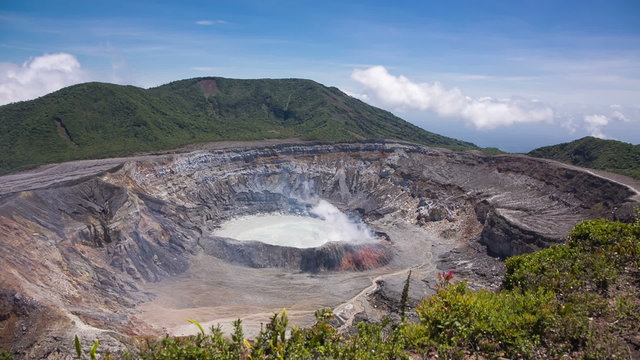 Crater of Poas Volcano, Costa Rica