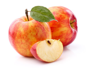 Sweet apples in closeup