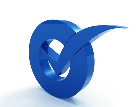 check mark button isolated