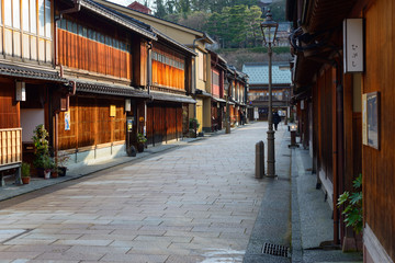 Obraz premium Higashi Chaya District in Kanazawa, Japan