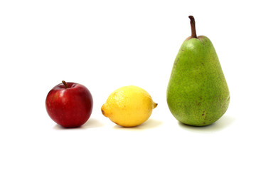Apple, lemon, pear