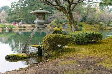 Kenrokuen Garden in Kanazawa, Japan