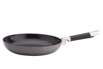 Frying pan on white background