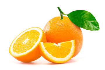 Fototapeta na wymiar Orange over white background