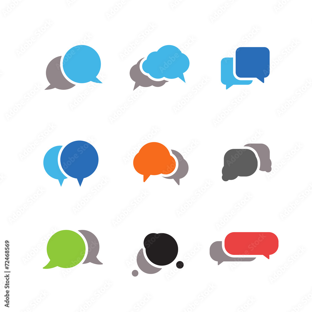 Poster Abstract speech clouds. Ready for a text