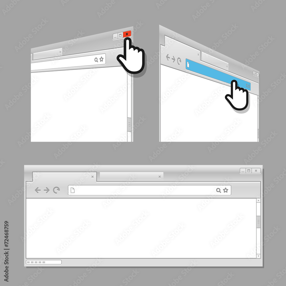 Poster Modern web browser template. Ready for a content