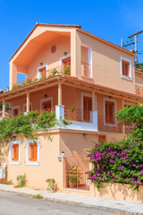 Fototapeta premium Typical Greek house in village of Vathi, Ithaka island, Greece
