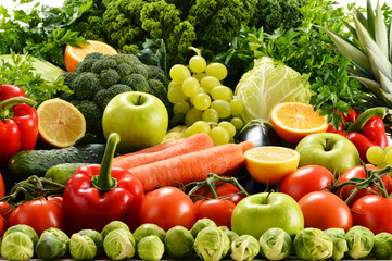 Assorted raw organic vegetables