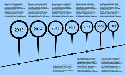 vector simple graphic timeline
