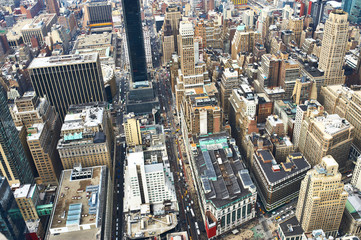 Cityscape view of Manhattan from Empire State Building