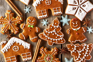 Christmas homemade gingerbread cookies