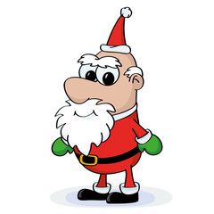 Comic Santa Claus (vector illustration)