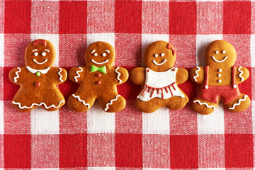 Christmas gingerbread couples cookies