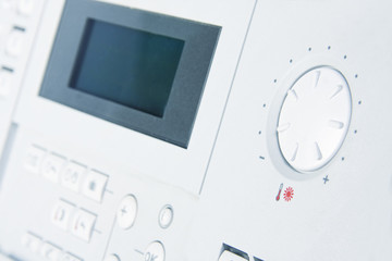 Control panel of gas boiler