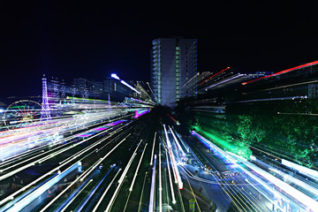 Fototapeta na wymiar night view of the city lights of the resort