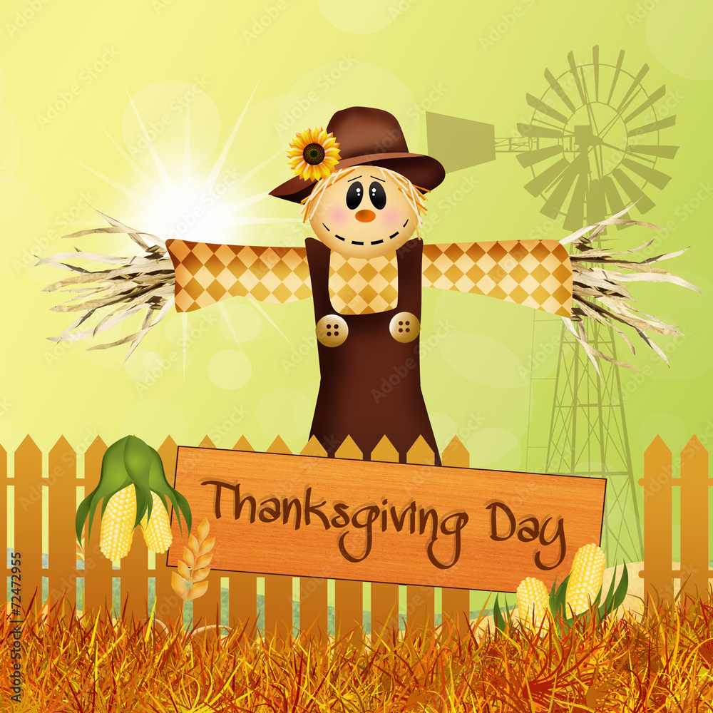 Sticker happy thanksgiving day