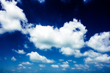 Naklejka na ściany i meble Sky with some clouds. Vintage card