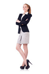 Businesswoman isolated on the white background