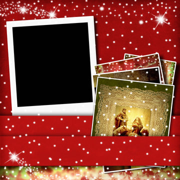 Christmas greeting card picture frame