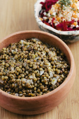 Cooked Lentils and Beetroot Salad