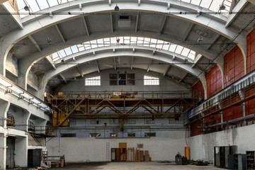 Obraz premium Abandoned industrial interior