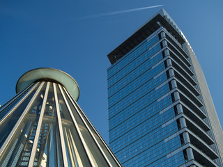 Skyscrapers in the exhibition site in Frankfurt, Germany
