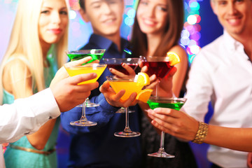 Young people dancing at party