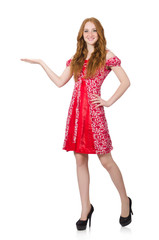 Woman isolated on the white background