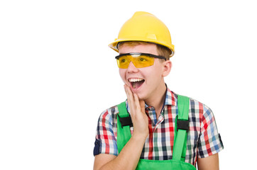 Industrial worker isolated on the white background