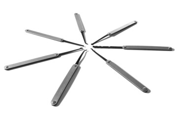 Lock picks isolated on white