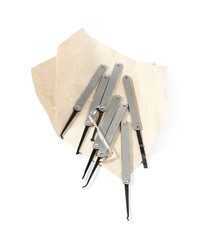 Lock picks isolated on white