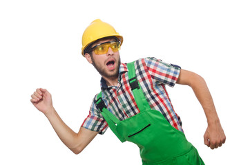 Industrial worker isolated on the white background