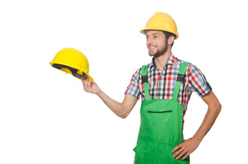 Industrial worker isolated on the white background