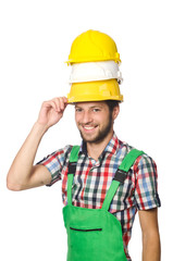 Industrial worker isolated on the white background