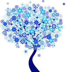 Snowflakes Winter Tree