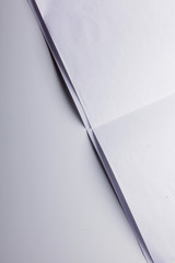 White paper folded