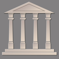Fototapeta premium Icon of a Greek temple.