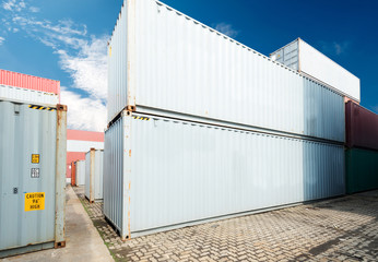 Fototapeta premium Stack of Cargo Containers at the docks