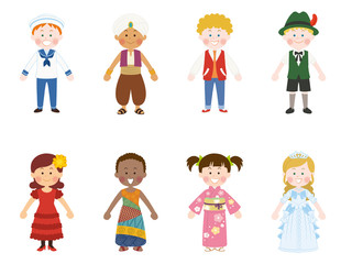 世界の子供_イラスト